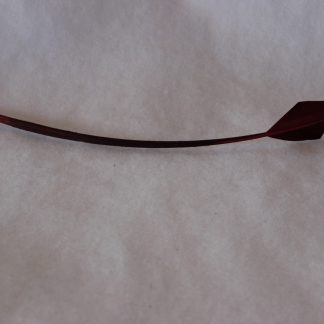 Pijlpuntverenschacht zwart (arrowhead quill) voor versiering hoed of fascinator