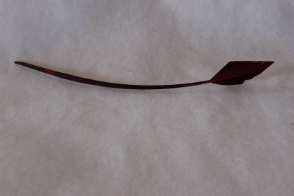 Pijlpuntverenschacht zwart (arrowhead quill) voor versiering hoed of fascinator