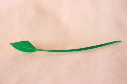 Pijlpuntverenschachten smaragdgroen (arrowhead quill) voor versiering hoed of fascinator