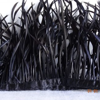 zwarte ganzenfrange voor versiering van hoed of fascinator