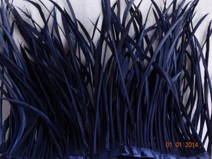 marine blauwe ganzenfrange voor versiering van hoed of fascinator