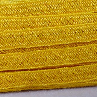 Sisalbandstro (strawbraid) geel voor een hoed, fascinator, tas of afwerking