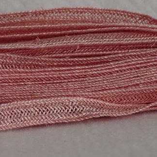Sisalbandstro (strawbraid) roze voor een hoed, fascinator, tas of afwerking