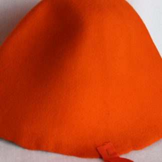 wolvilt cloche ( cone) in oranje voor hoed