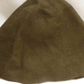 tweed print zwart camel wol cloche (cone) voor hoed