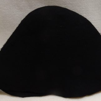 wollen cloche (cone) zwart voor hoed