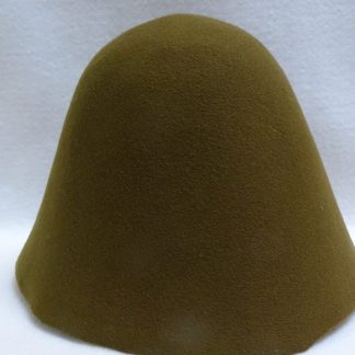 wollen cloche (cone) olijfgroen voor hoed