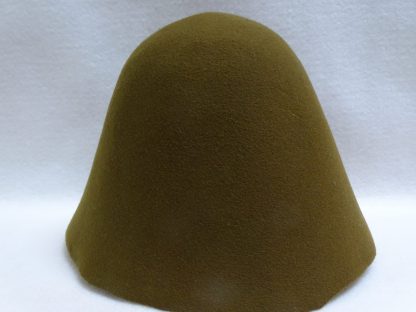 wollen cloche (cone) olijfgroen voor hoed