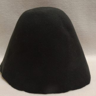 wollen cloche (cone) antraciet gemeleerd voor hoed