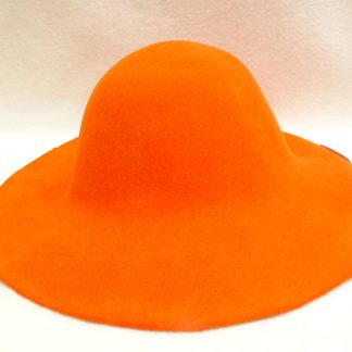 Wollen cappelline (capeline) voor hoed met rand in oranje