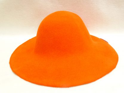 Wollen cappelline (capeline) voor hoed met rand in oranje