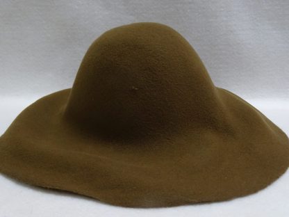 Wollen cappelline (capeline) voor hoed met rand in olijf