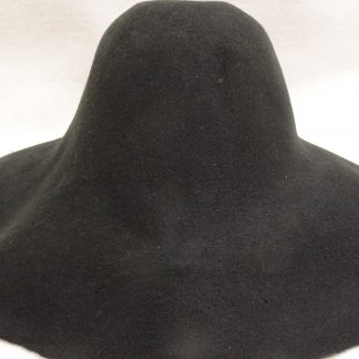 Wollen cappelline (capeline) voor hoed met rand in donker grijs