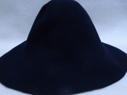Wollen cappelline (capeline) voor hoed met rand in donker blauw