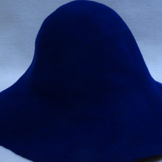 Wollen cappelline (capeline) voor hoed met rand in kobalt