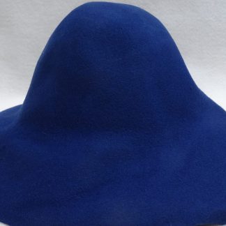 Wollen cappelline (capeline) voor hoed met rand in royal blauw