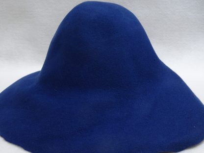 Wollen cappelline (capeline) voor hoed met rand in royal blauw