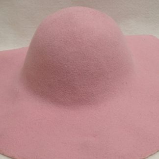 Wollen cappelline (capeline) voor hoed met rand in roze