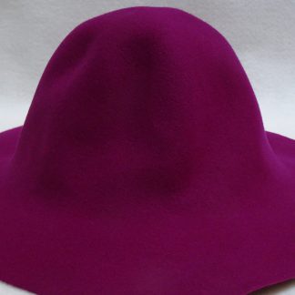 Wollen cappelline (capeline) voor hoed met rand in azalea