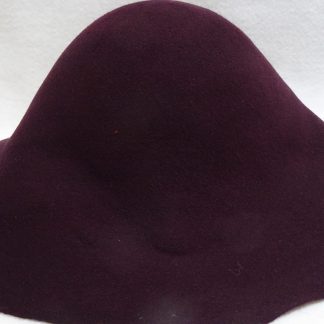 Wollen cappelline (capeline) voor hoed met rand in pruim