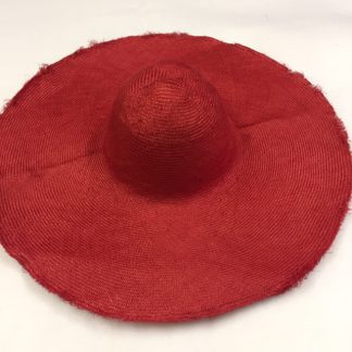 Rode parasisal cappelline (capeline) voor zomer hoed