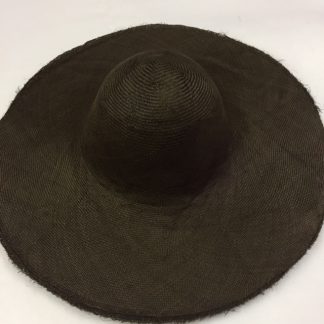 Donker bruine parasisal cappelline (capeline) voor zomer hoed