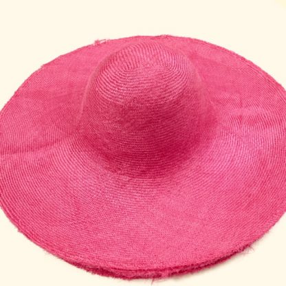 roze parasisal cappelline (capeline) voor zomer hoed