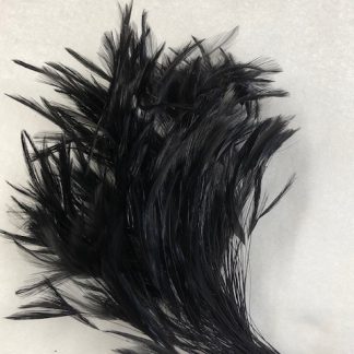 verenpluim op ijzerdraad zwart voor versiering hoed of fascinator