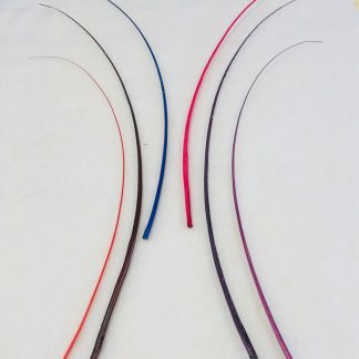 Effen gekleurde verenschachten ( quill, spadona) voor versiering
