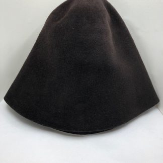 antraciet velour cloche ( cone ) voor kleine hoed