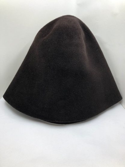 antraciet velour cloche ( cone ) voor kleine hoed