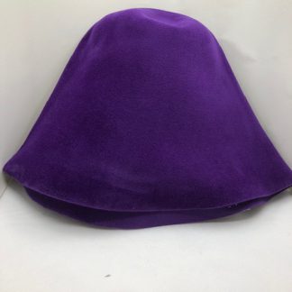 koninklijk paarse velour cloche ( cone ) voor kleine hoed