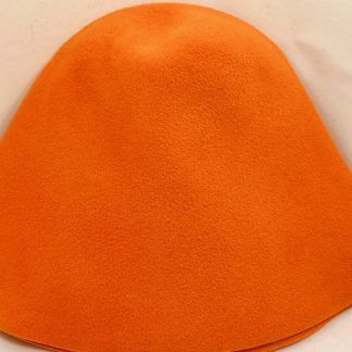 oranje velour cloche ( cone ) voor kleine hoed