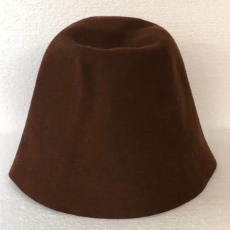 cloche (cone) warm bruin gladhaar voor winterhoed