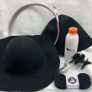 Kado- start pakket om zelf hoeden te maken in zwart
