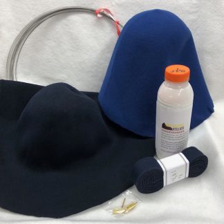 Kado- start pakket om zelf hoeden te maken in blauw