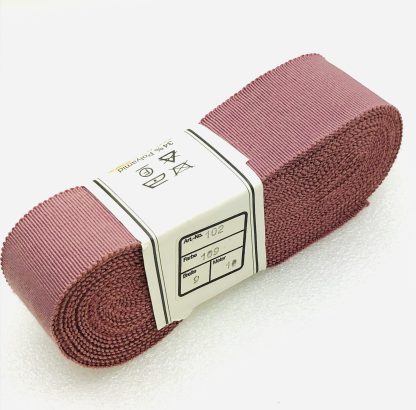 Duits breed ripslint (hoedenlint, ripsband) kleur roze 109 voor afwerking hoed