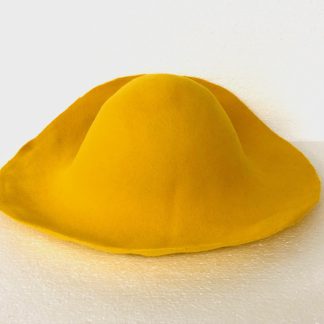 wol cappelline (capeline) geel voor hoed met rand