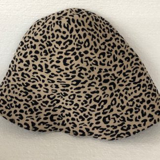 luipaard print wol cloche (cone) voor kleine hoed
