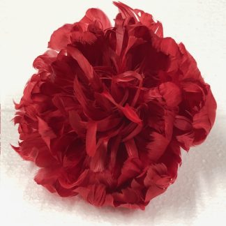 XL verenbloem rood voor hoed of fascinator