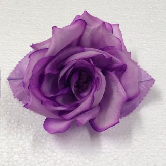 Engelse roos voor corsage, hoed of fascinator paars degradee