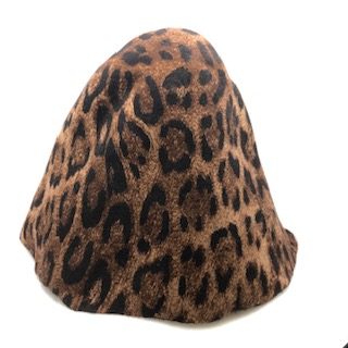 luipaard print cloche (cone) voor hoed