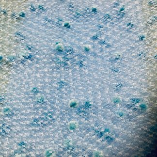 voile breed met nop babyblauw voor hoed of fascinator