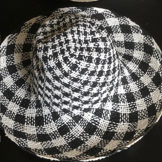 wit zwart papiercappelline voor zomerhoed