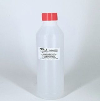 Fles paille of stro appret voor het verstevigen van strohoeden.